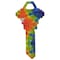 Hillman HILLMAN Wackeys Tie Dyed House/Office Key Blank 68 SC1 Single For Schlage, PK6 89905 - alternate 1